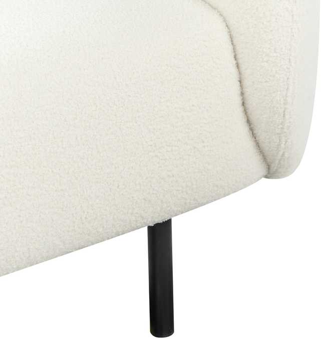 Fotelis Beliani Fotel LOEN Boucle baltas