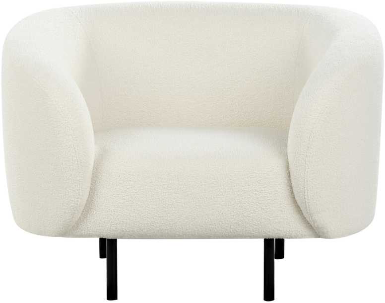 Fotelis Beliani Fotel LOEN Boucle baltas