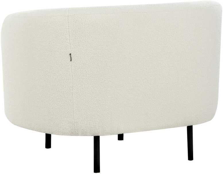 Fotelis Beliani Fotel LOEN Boucle baltas