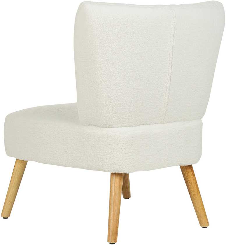 Fotelis Beliani Fotel VAASA boucle baltas