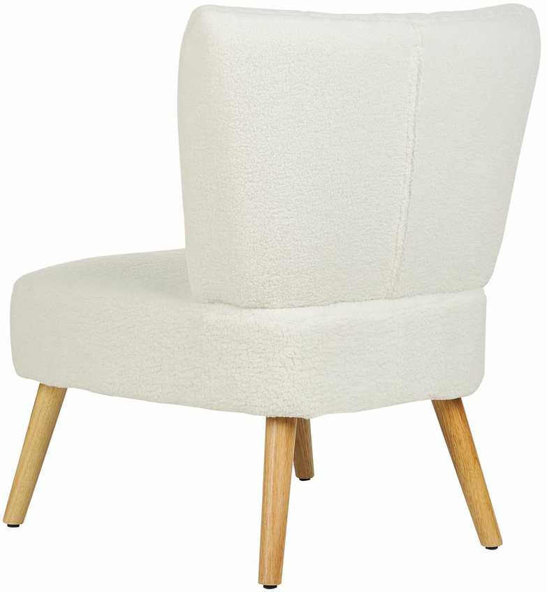 Fotelis Beliani Fotel VAASA boucle baltas
