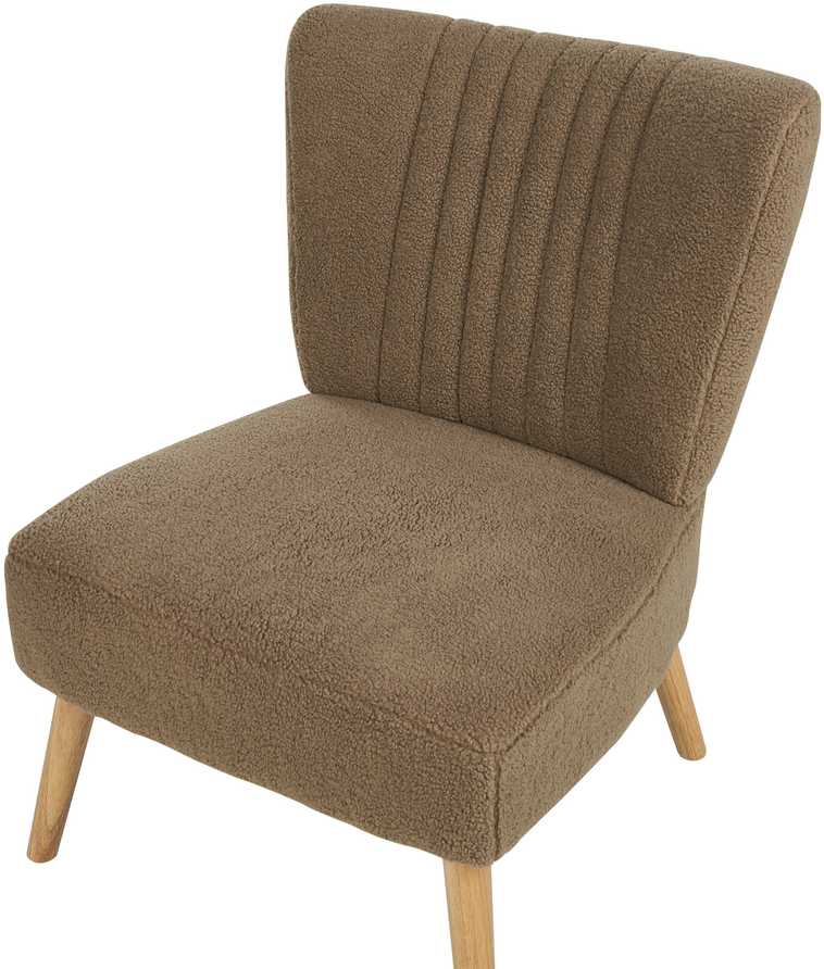 Fotelis Beliani Fotelė VAASA Boucle ruda