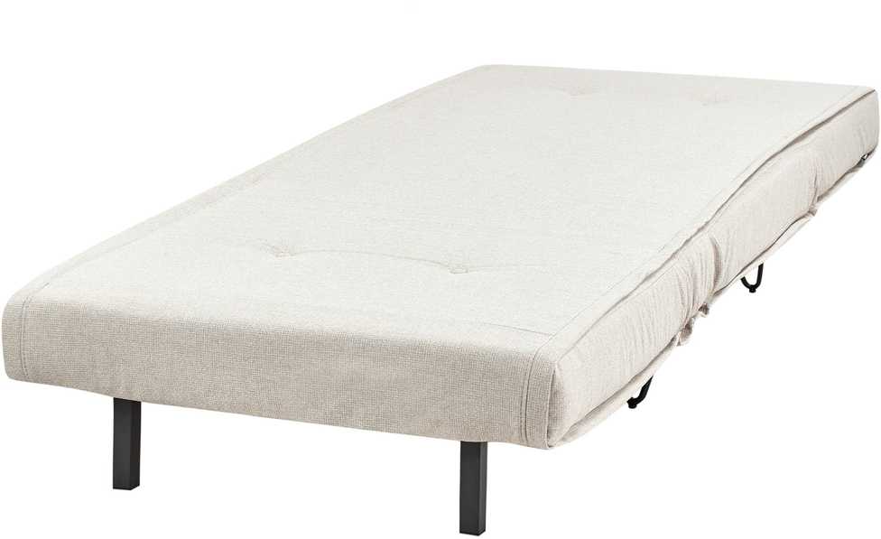 Beliani Vienvietė išskleidžiama sofa VESTFOLD, šviesiai smėlio spalvos