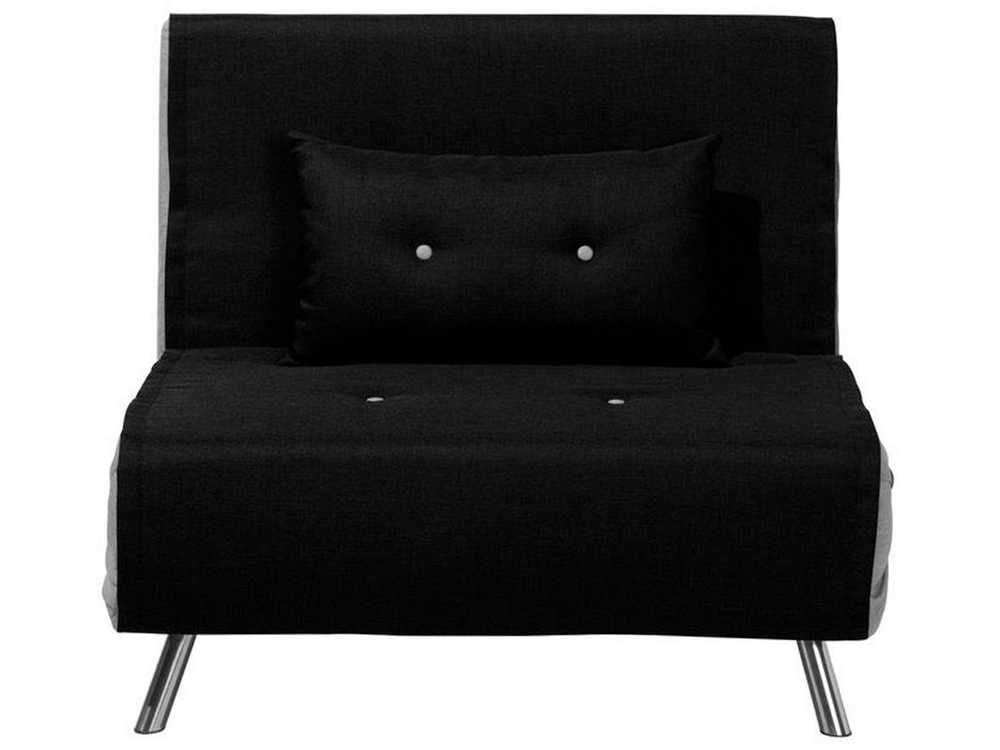 Beliani Vienvietė išskleidžiama sofa FARRIS juoda