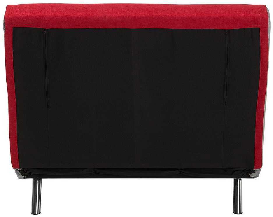 Beliani Viengulė išskleidžiama sofa FARRIS, raudona
