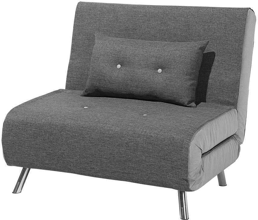 Beliani Viengulė išskleidžiama sofa FARRIS tamsiai pilka