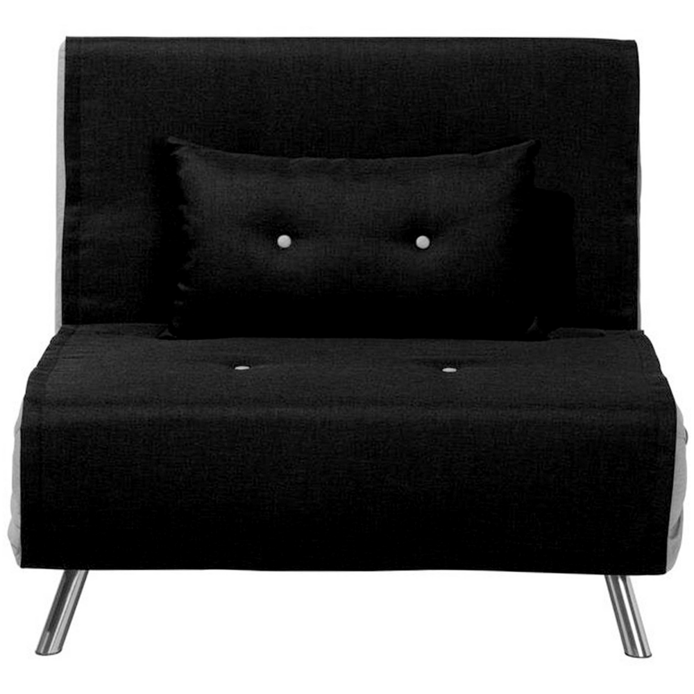 Beliani Vienvietė išskleidžiama sofa FARRIS juoda