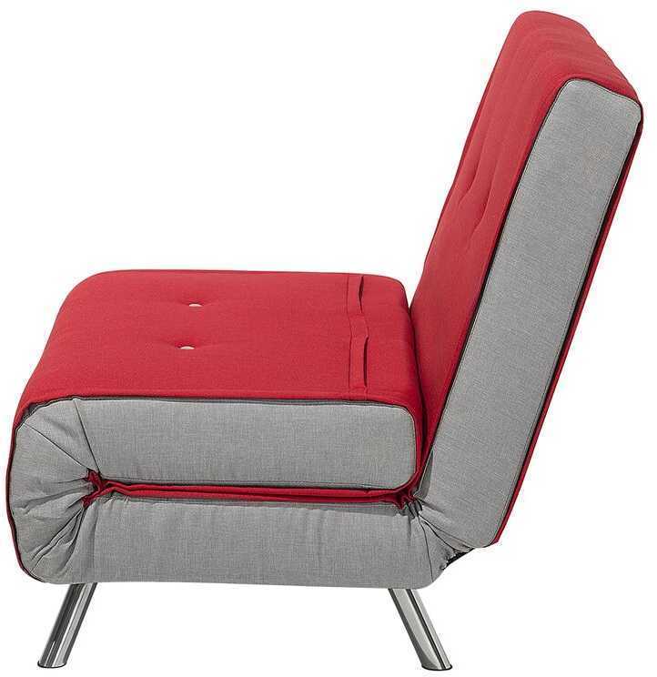 Beliani Viengulė išskleidžiama sofa FARRIS, raudona