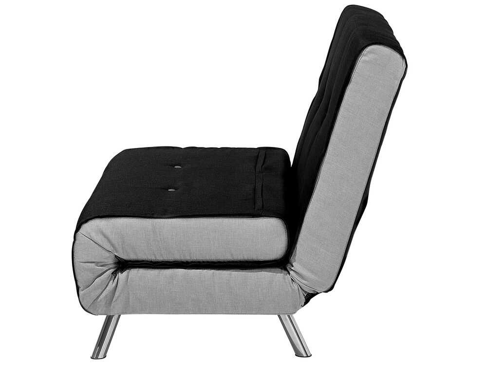 Beliani Vienvietė išskleidžiama sofa FARRIS juoda