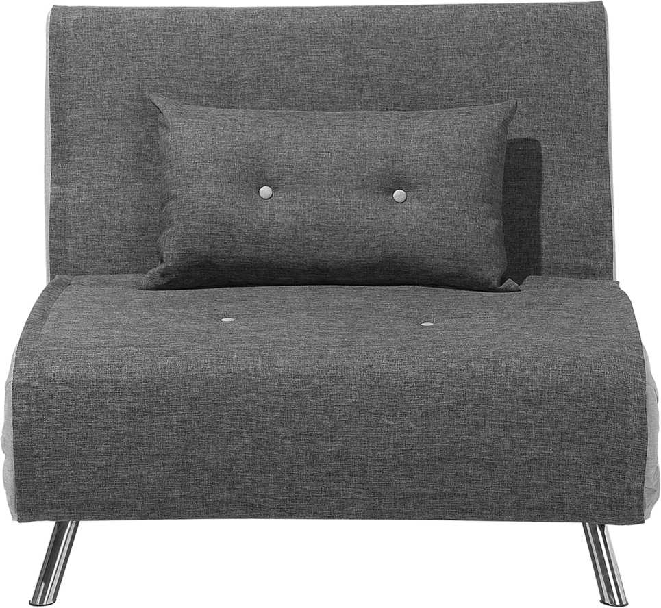 Beliani Viengulė išskleidžiama sofa FARRIS tamsiai pilka