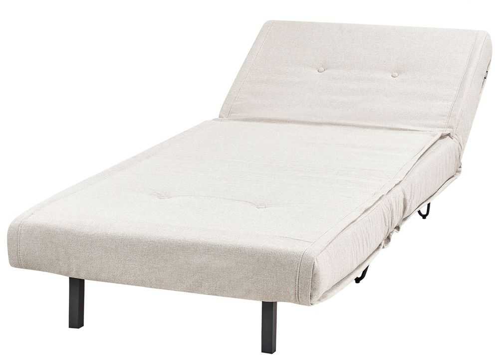 Beliani Vienvietė išskleidžiama sofa VESTFOLD, šviesiai smėlio spalvos