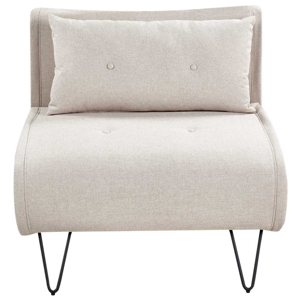Beliani Vienvietė išskleidžiama sofa VESTFOLD, šviesiai smėlio spalvos