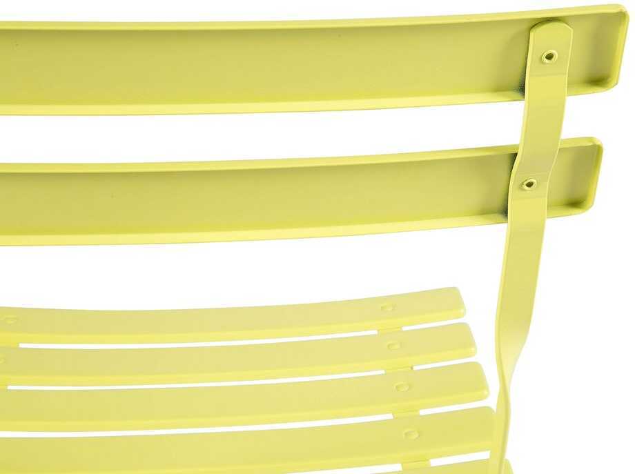 Lauko baldų komplektas Beliani Balkono baldų komplektas sulankstomas FIORI metalinis laimo spalvos