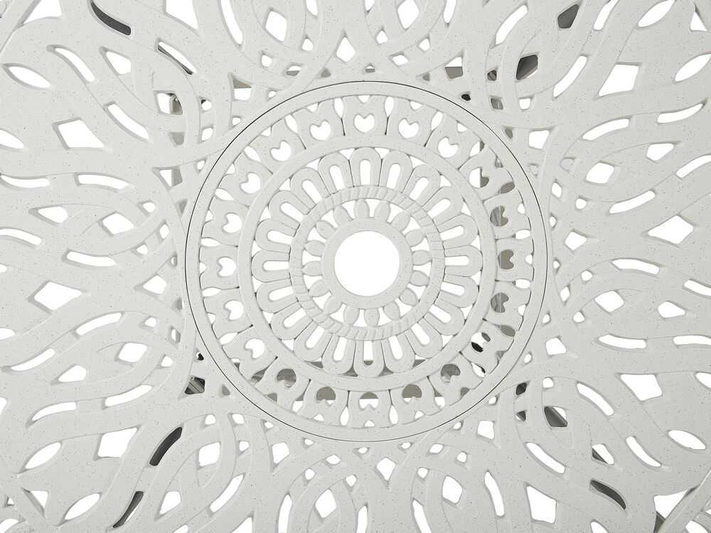 Lauko baldų komplektas Beliani 4 vietų sodo baldų komplektas ANCONA su pagalvėlėmis, metalas, balta spalva