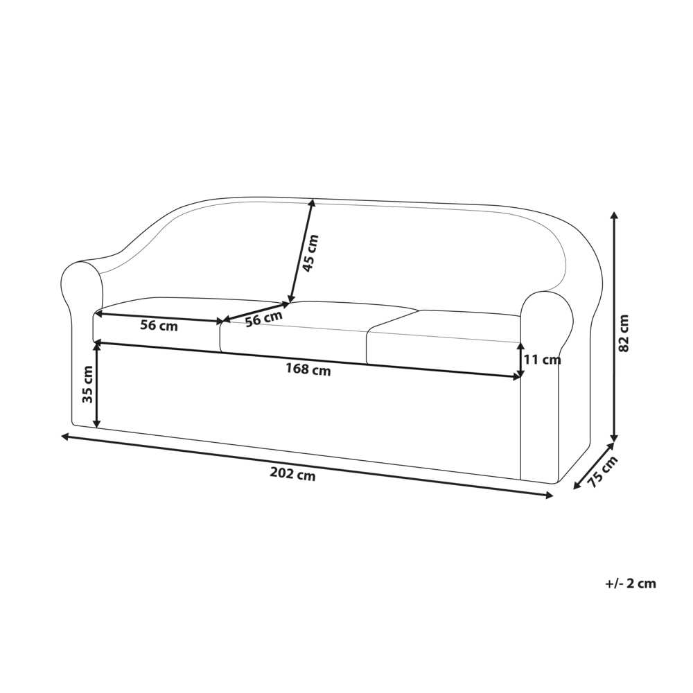 Lauko baldų komplektas Beliani 3 vietų sodo sofa LIVADEIA iš natūralaus ratano
