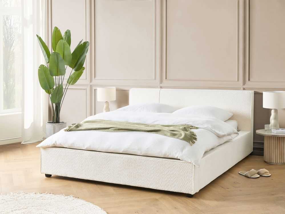 Beliani Lova Boucle MIRANDE 160 x 200 cm, balta