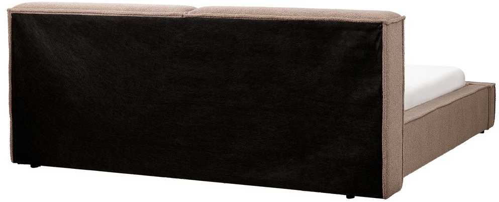 Beliani Bouclé lova LINARDS 180 x 200 cm, ruda