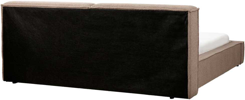 Beliani Bouclé lova LINARDS 180 x 200 cm, ruda
