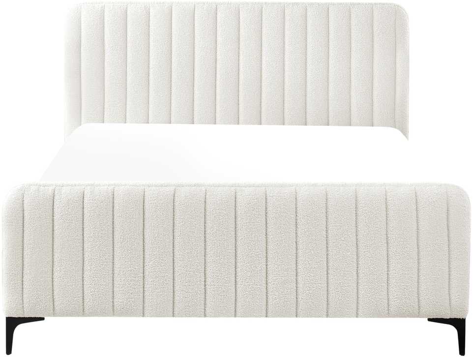 Beliani Lova Boucle LUNAN 140 x 200 cm, balta