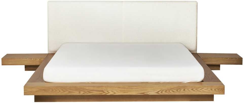 Beliani Lova Boucle ZEN 160 x 200 cm Natūralus uosis