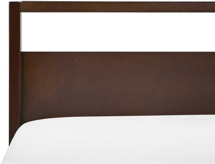 Beliani Medinė dvigulė lova GIULIA 140 x 200 cm, tamsiai ruda