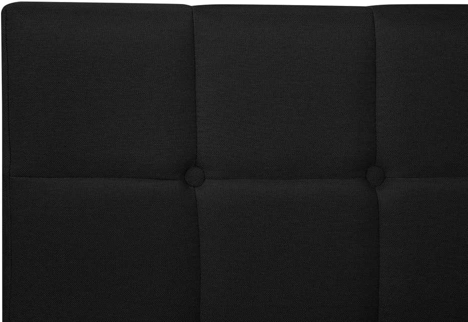 Beliani Kontinentinė lova ADMIRAL 140 x 200 cm, juoda