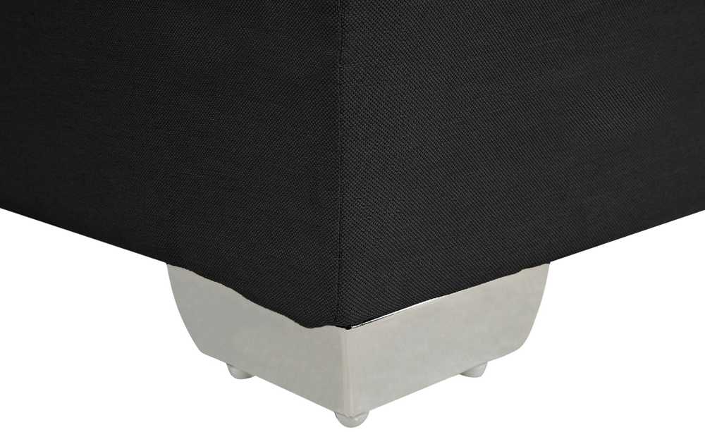 Beliani Kontinentinė lova ADMIRAL 140 x 200 cm, juoda