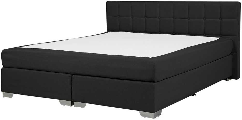 Beliani Kontinentinė lova ADMIRAL 140 x 200 cm, juoda