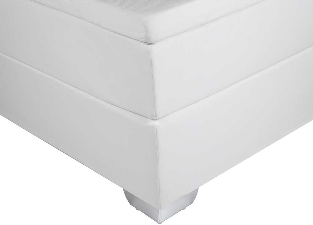 Beliani Kontinentinė lova iš dirbtinės odos PRESIDENT 160 x 200 cm juoda/balta