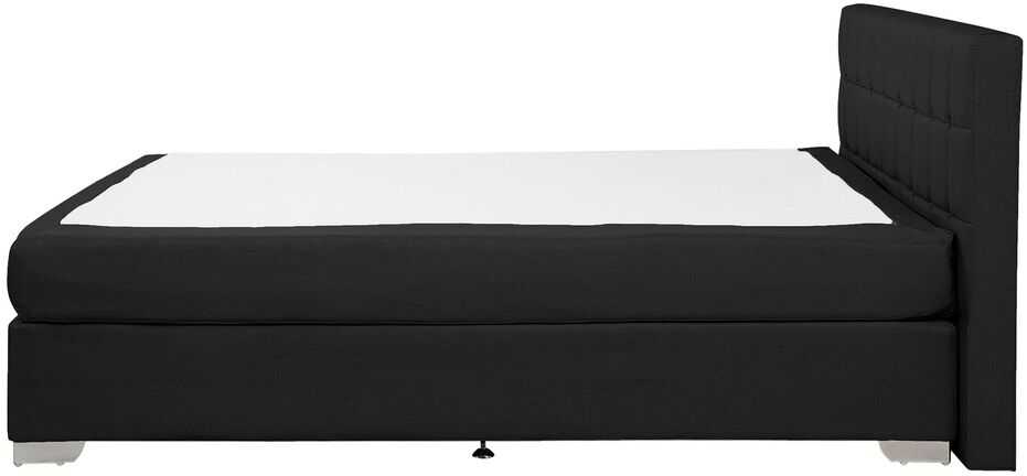 Beliani Kontinentinė lova ADMIRAL 140 x 200 cm, juoda