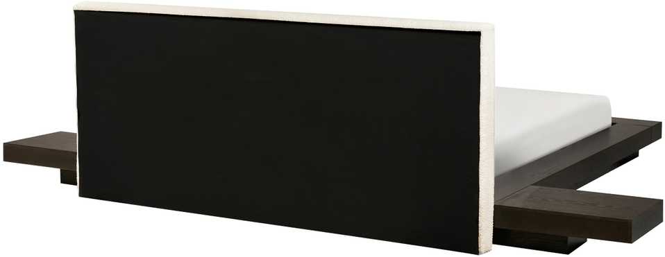Beliani LED lova su boucle audiniu ZEN 160 x 200 cm LED tamsus uosis
