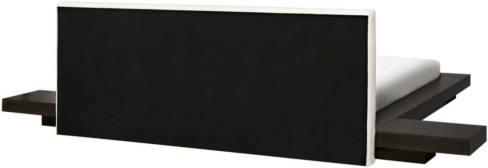 Beliani LED dvigulė lova Boucle ZEN 180 x 200 cm, tamsaus uosio spalvos