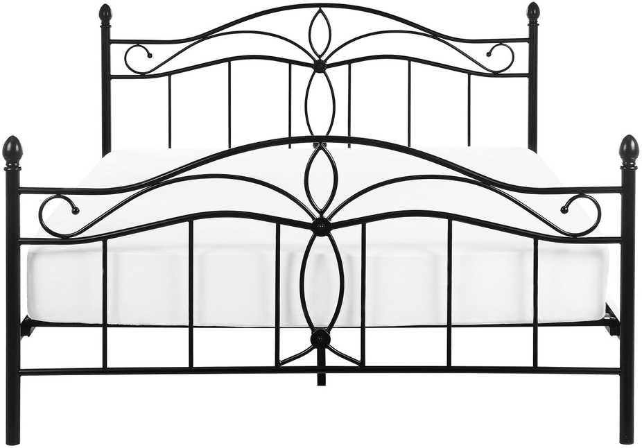 Beliani Metalinė lova ANTLIA 140 x 200 cm, juoda