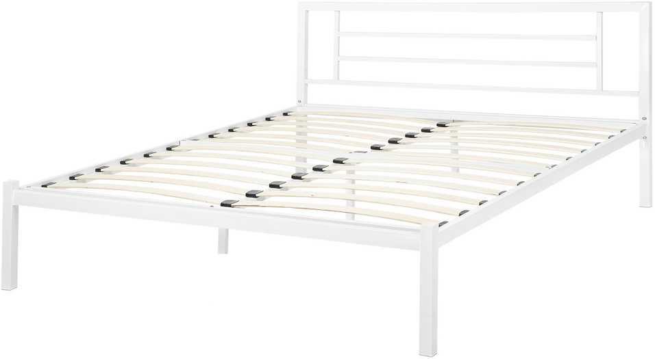 Beliani Metalinė lova CUSSET 160 x 200 cm Balta