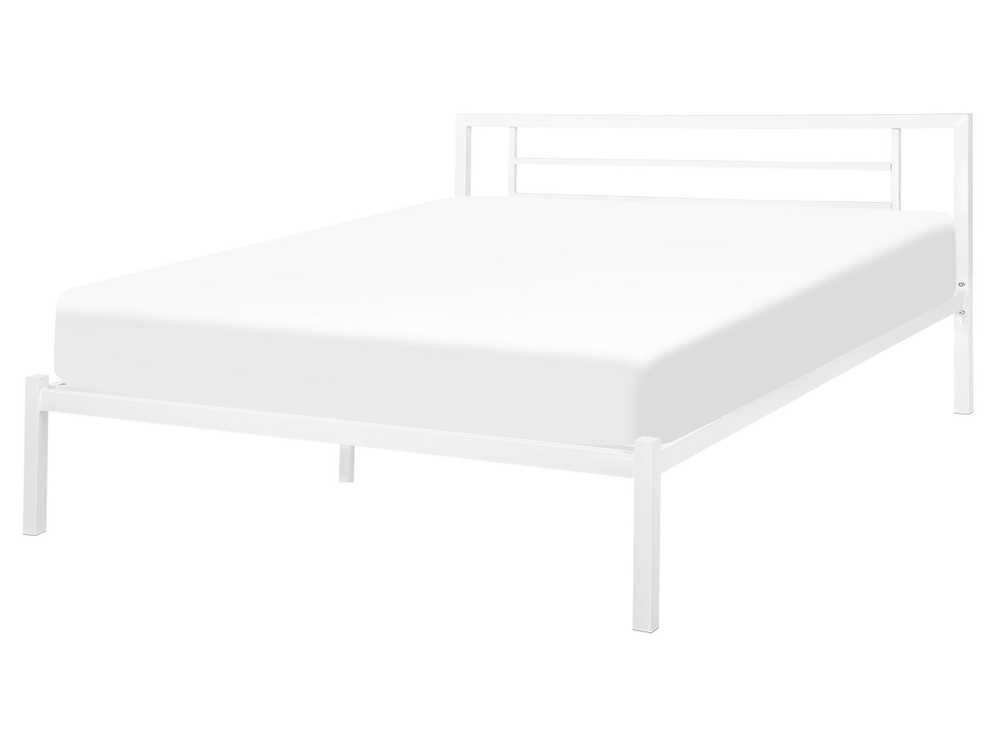 Beliani Metalinė lova CUSSET 160 x 200 cm Balta