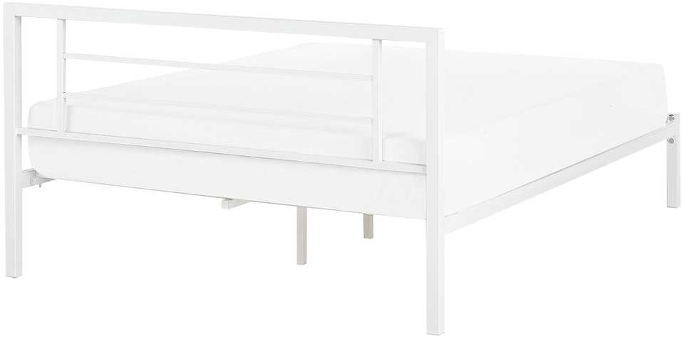 Beliani Metalinė lova CUSSET 160 x 200 cm Balta