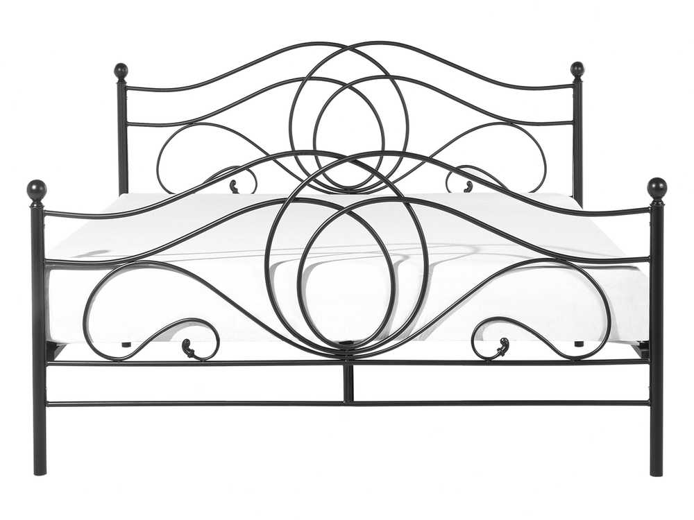 Beliani Metalinė lova LYRA 140 x 200 cm, juoda