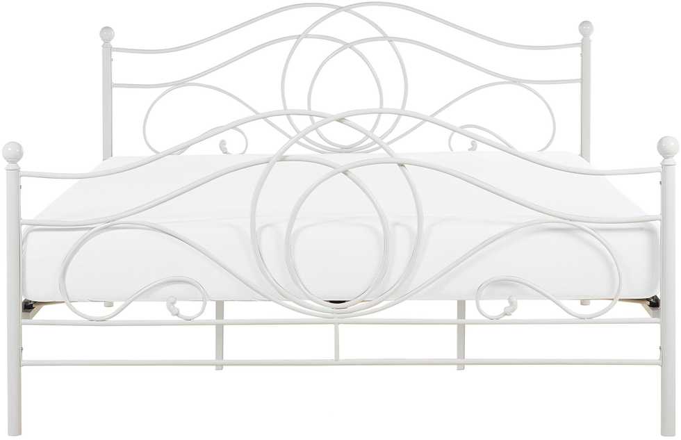 Beliani Metalinė lova LYRA 180 x 200 cm balta
