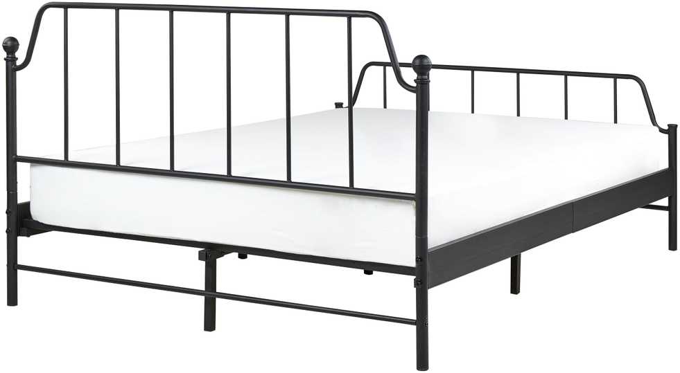 Beliani Metalinė lova MAURESSAC 140 x 200 cm Juoda