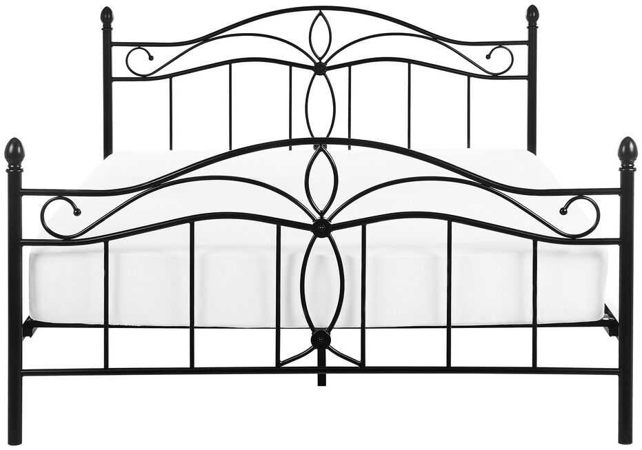 Beliani Metalinė lova ANTLIA 140 x 200 cm, juoda