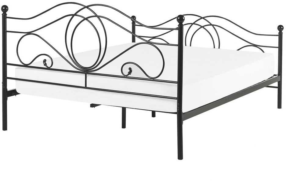 Beliani Metalinė lova LYRA 140 x 200 cm, juoda