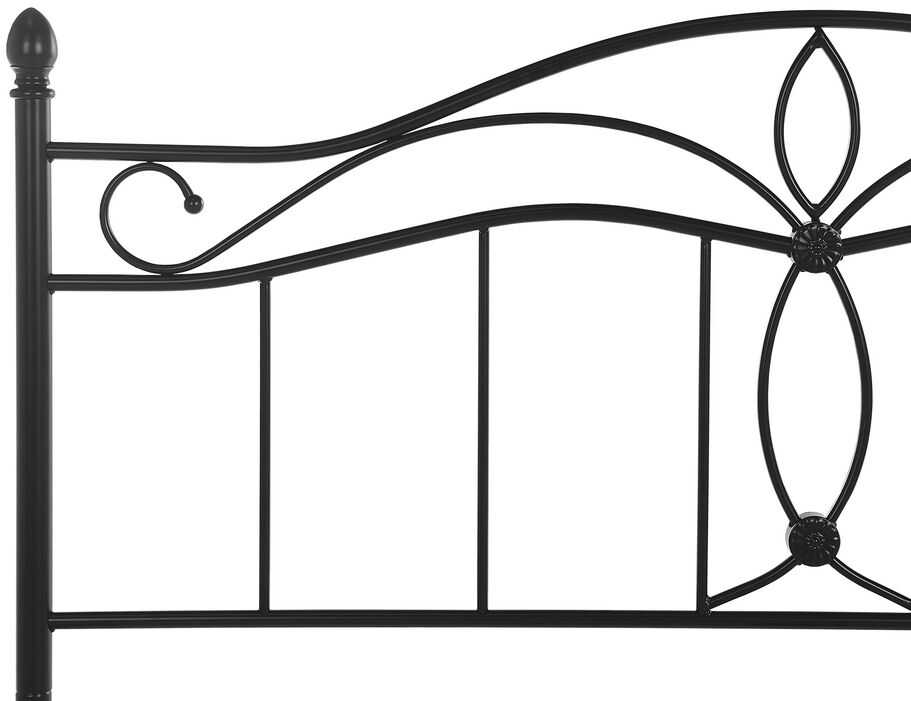 Beliani Metalinė lova ANTLIA 140 x 200 cm, juoda