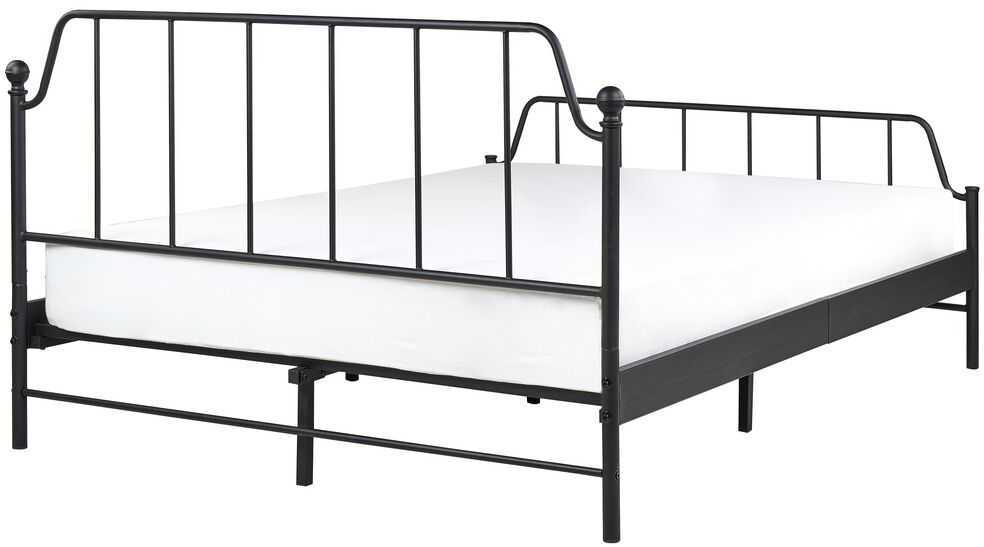 Beliani Metalinė lova MAURESSAC 140 x 200 cm Juoda