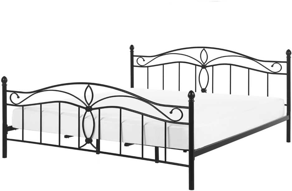 Beliani Metalinė lova ANTLIA 140 x 200 cm, juoda
