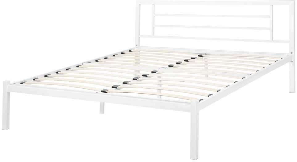 Beliani Metalinė lova CUSSET 160 x 200 cm Balta