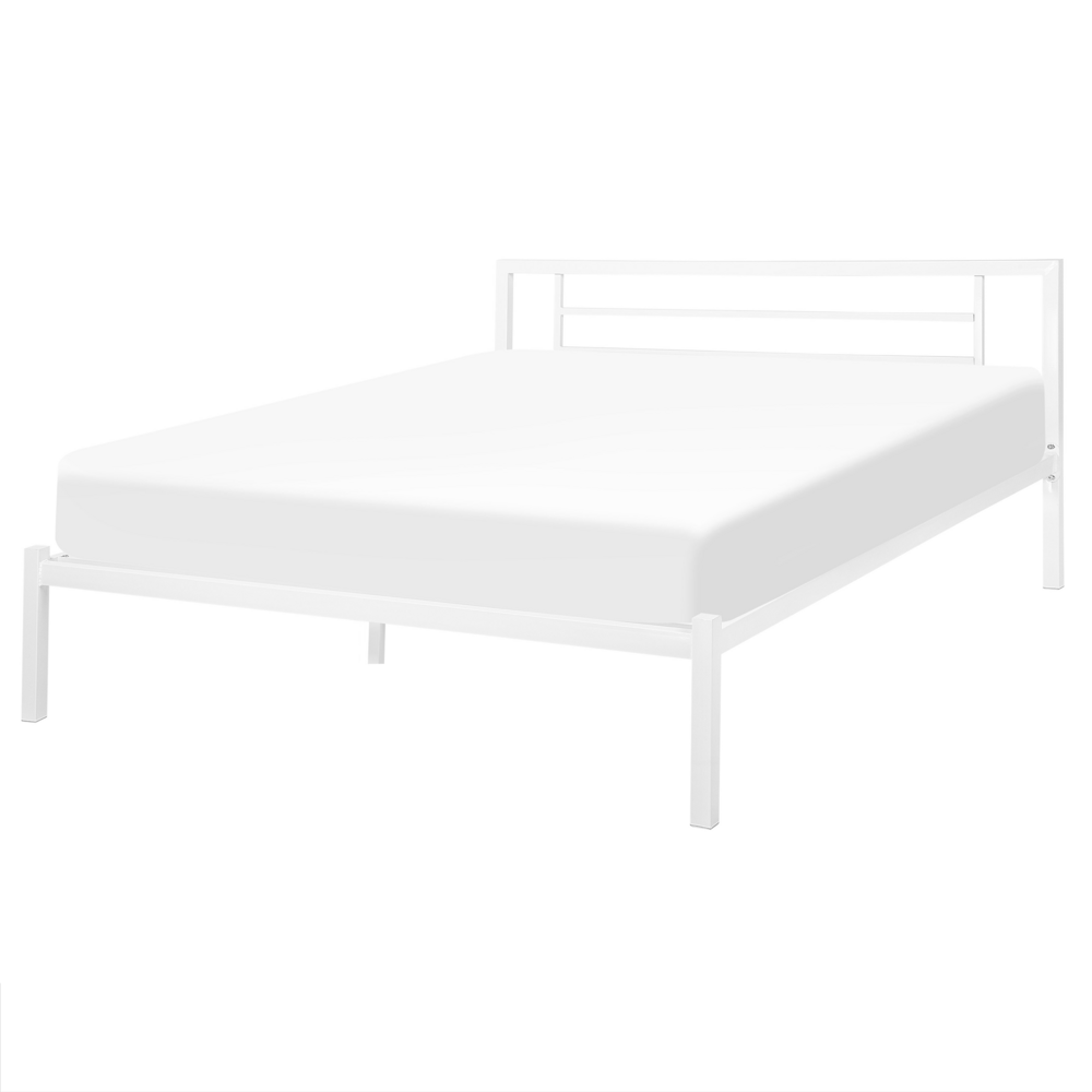 Beliani Metalinė lova CUSSET 160 x 200 cm Balta