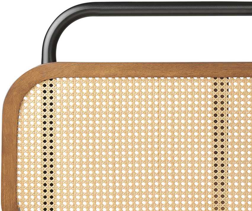 Beliani Rotango lova BOUSSICOURT 180 x 200 cm tamsiai ruda