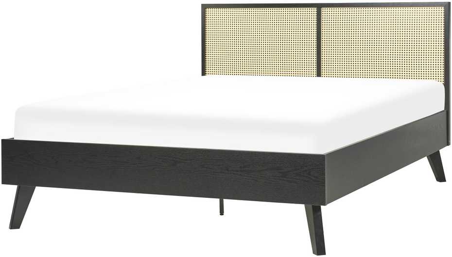 Beliani Rotango lova MONPAZIER 140 x 200 cm juoda