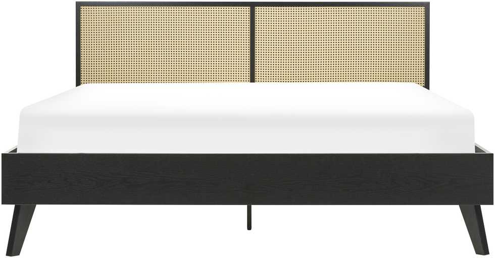 Beliani Rotango lova MONPAZIER 180 x 200 cm Juoda