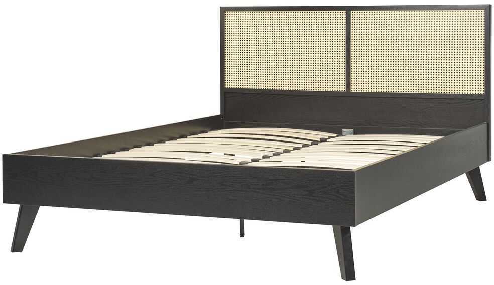 Beliani Rotango lova MONPAZIER 140 x 200 cm juoda